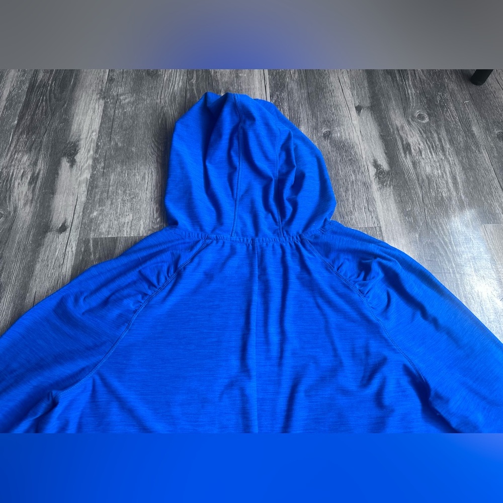 Danskin Long Sleeve Pullover Hooded Athletic Shirt – Size Large | Royal Blue - Picture 8 of 13